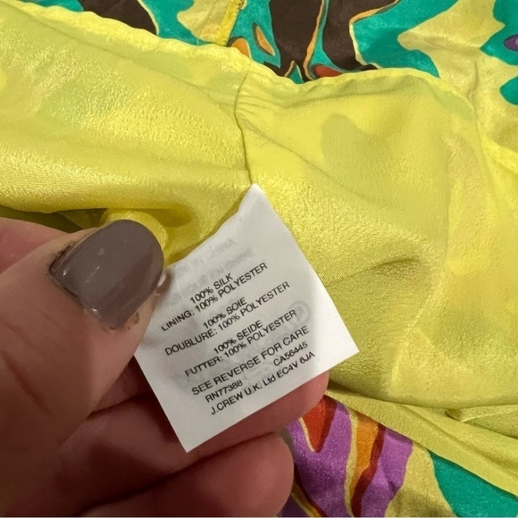 J.Crew Paisley Silk Maxi Sarong Dress In Green Violet Multi 8 - Picture 10 of 11